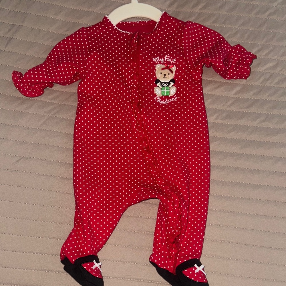 My First Christmas Teddy Bear Onesie